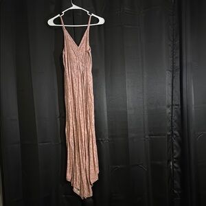 Elegant Pink Sleeveless Dress